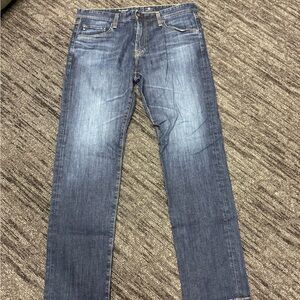 AG Adriano Goldschmied Dark Blue Straight Jeans